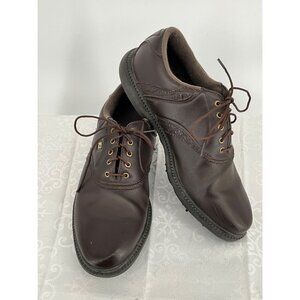 FootJoy Mens Brown‎ Leather Golf Shoes Size 10M With Spiked Soles #45356